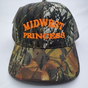 Midwest Princess Chappell Roan Camo Orange Embroidered Trucker Hat Trendy Singer